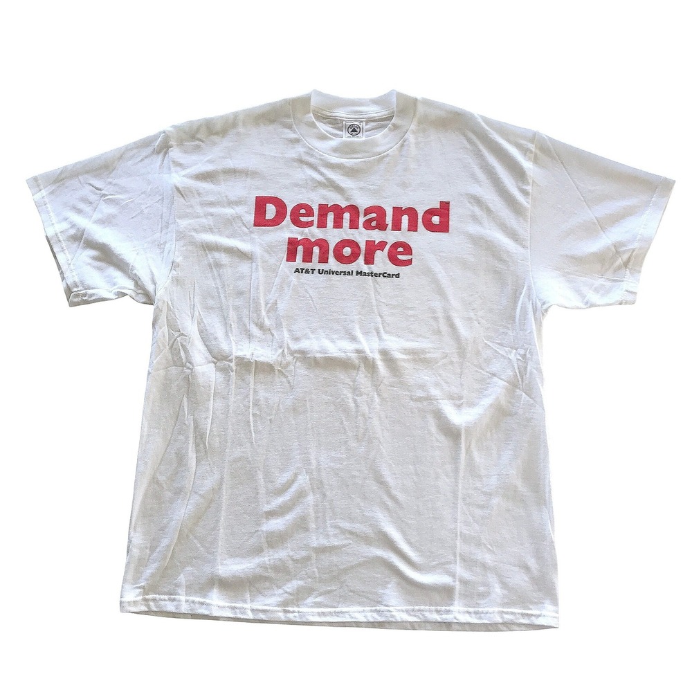 Vintage Delta AT&T Universal MasterCard Demand More Graphic T-Shirt White XL